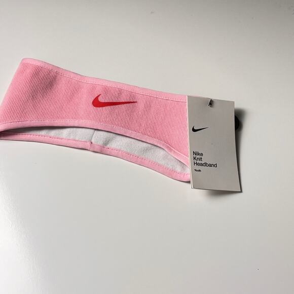 Nike Youth Pink Fleece Cold Weather Knit Headband - Picture 1 of 7